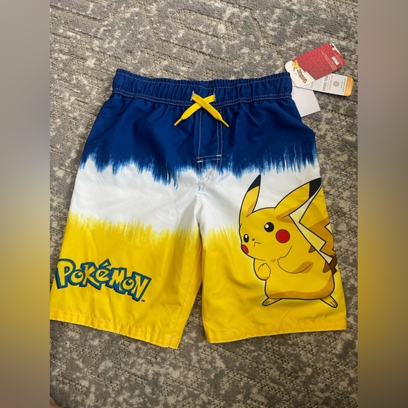 NEW Pokemon pickachu boys swim trunks new with tags UPF 50 - Picture 4 of 8